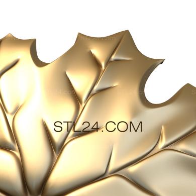 Панно (3d stl панно, кленовый лист, PD_0340) 3D модель для ЧПУ станка